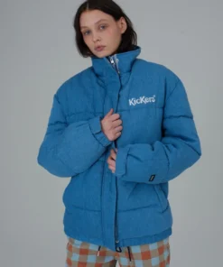 The Ragged Priest Kickers Classics Blue Denim Puffer WOMEN'S