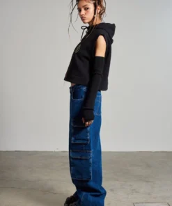 The Ragged Priest WOMEN'S Ragged Raw Hoodie Vest