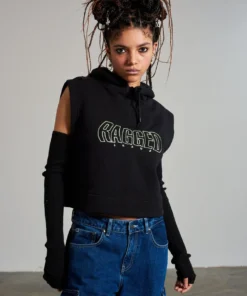 The Ragged Priest WOMEN'S Ragged Raw Hoodie Vest