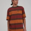 The Ragged Priest Kickers Classics Brown & Green Stripe Tee