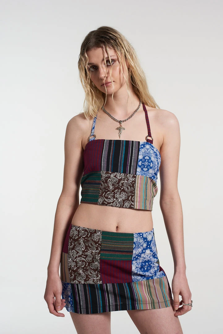 The Ragged Priest Primitive Patchwork Mini Skirt 4 The Ragged Priest Primitive Patchwork Mini Skirt