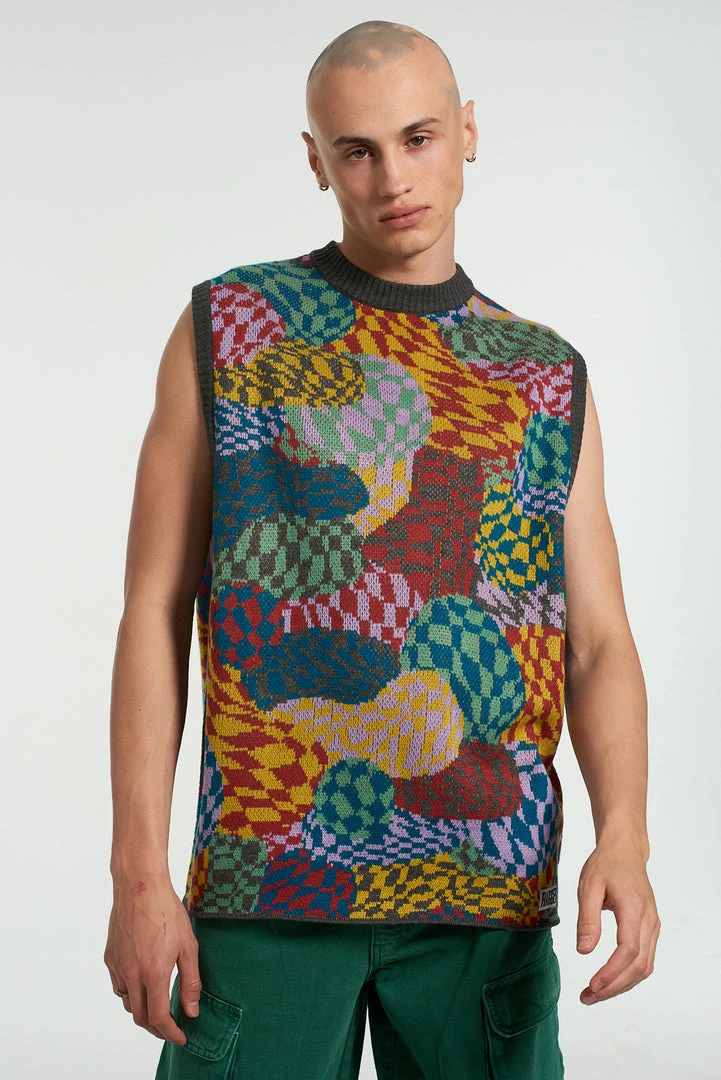 The Ragged Priest Waved Knit Vest 1 The Ragged Priest Waved Knit Vest