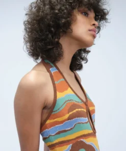 The Ragged Priest Milk It Sahara Halter Neck Jumpsuit