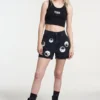 The Ragged Priest NEW ARRIVALS Yin Yang Shorts Charcoal