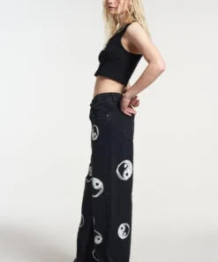 The Ragged Priest Yin Yang Printed Release Jean Charcoal NEW ARRIVALS