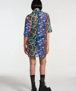 The Ragged Priest NEW ARRIVALS Stranded Mesh Shirt Dress