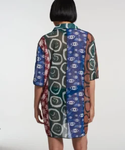 The Ragged Priest NEW ARRIVALS Stranded Mesh Shirt Dress