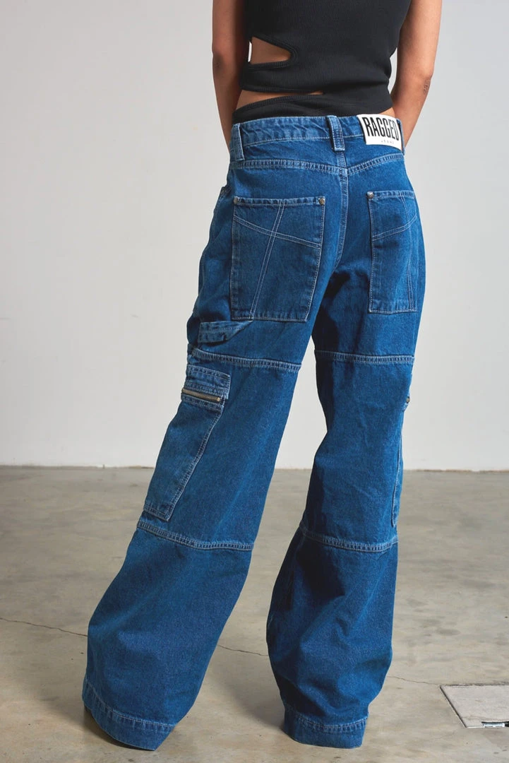 The Ragged Priest WOMEN'S Zip Sweeper Jean - Blue 6 The Ragged Priest WOMEN'S Zip Sweeper Jean - Blue