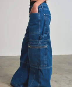 The Ragged Priest WOMEN'S Zip Sweeper Jean - Blue 14 The Ragged Priest WOMEN'S Zip Sweeper Jean - Blue