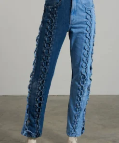 The Ragged Priest Leash Lace Up Dad Jean WOMEN'S