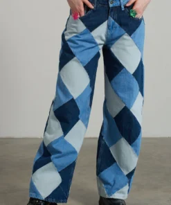 The Ragged Priest Patchwork Low Rise Baggy Jean