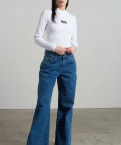 The Ragged Priest Ragged White Ribbed Long Sleeve Tee