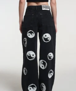 The Ragged Priest Yin Yang Printed Release Jean Charcoal NEW ARRIVALS